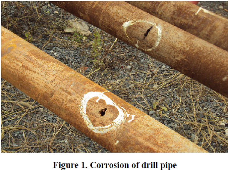 The corrosion of drill pipe